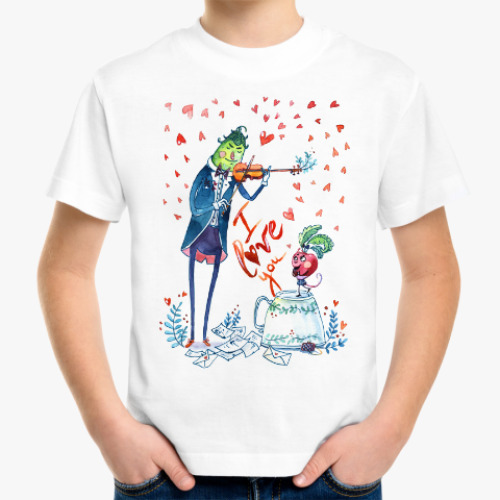 Детская футболка Любовь и музыка