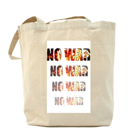 Сумка шоппер с принтом NO WAR