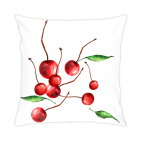 Подушка 35x35 см с цветной обратной стороной Вишнёвые брызги