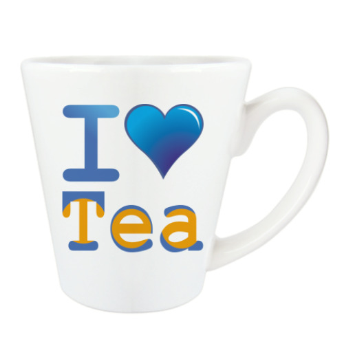 Чашка Латте с принтом Я люблю Чай