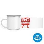 Кружка металлическая белая (круговая запечатка)