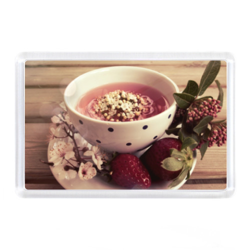 Магнит с принтом Чашка чаю