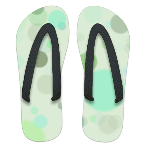 Шлепанцы (сланцы) с принтом Круги