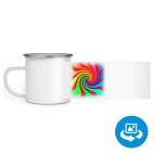 Кружка металлическая белая (круговая запечатка)