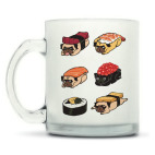 Матовая кружка Суши мопс