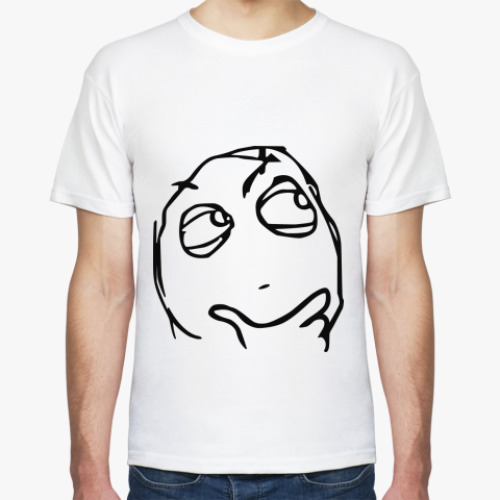 Футболка с принтом Задумчивость