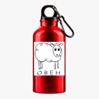 Металлическая бутылка 400 мл UV-DTF