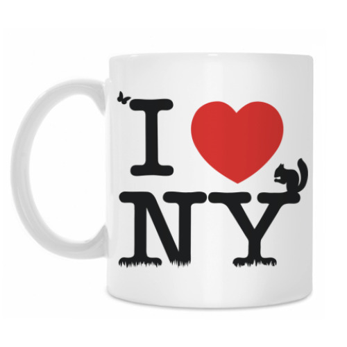 Кружка с принтом I love NY