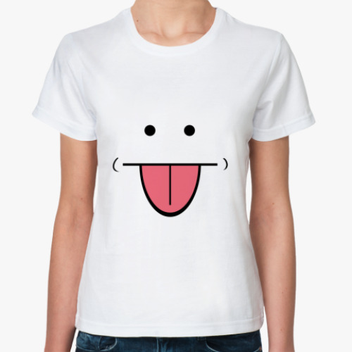 Классическая футболка с принтом Рожица