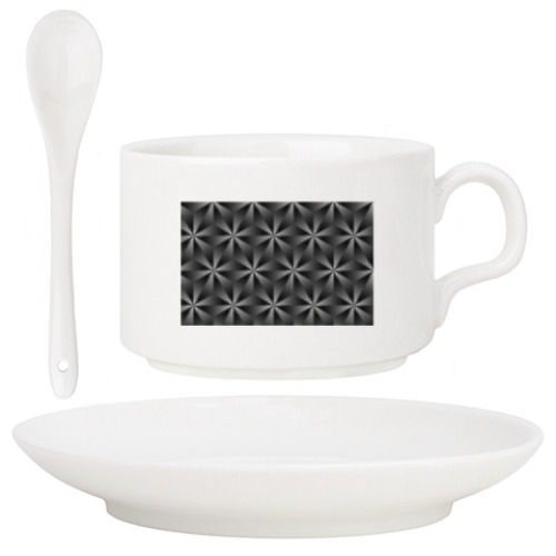 Кофейный набор с принтом шестиугольная звезда