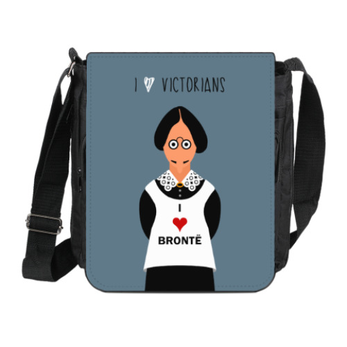 Сумка на плечо (мини-планшет) с принтом Английские писатели