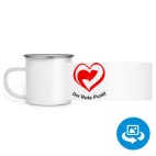 Кружка металлическая белая (круговая запечатка)