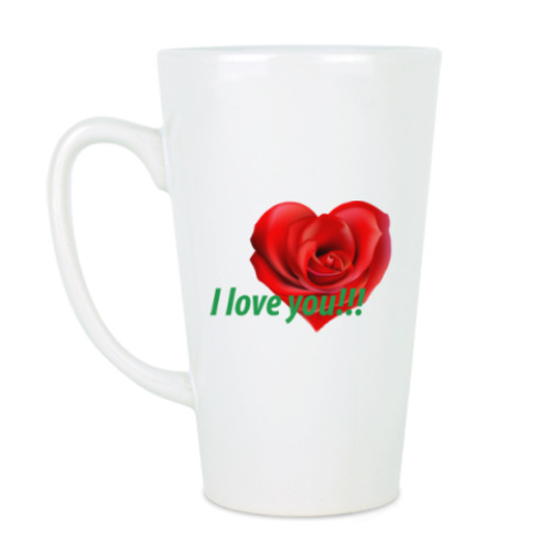 Чашка Латте с принтом Любовь