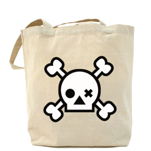 Сумка шоппер с принтом Skull Холщовая сумка