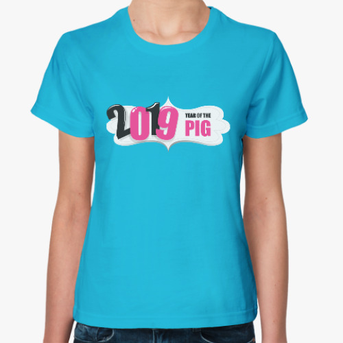 Женская футболка 2019 год Свиньи