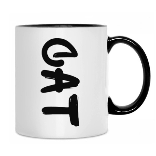 Кружка с принтом Сказочный кот в цветах