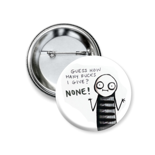 Значок 37мм с принтом Ненависть