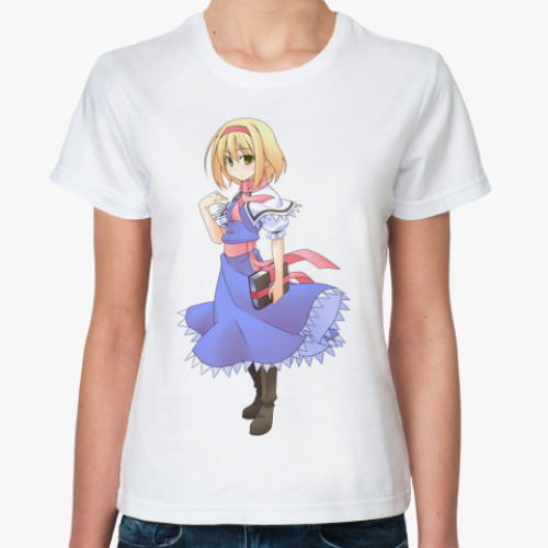 Классическая футболка с принтом  Алиса