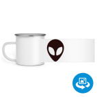 Кружка металлическая белая (круговая запечатка)