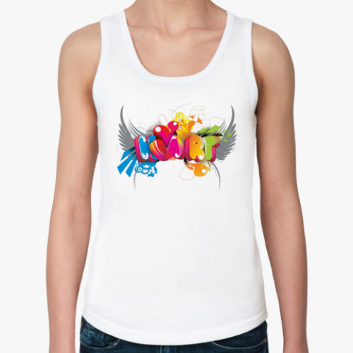 Женская майка с принтом  heart