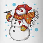 Снеговик и снегирь