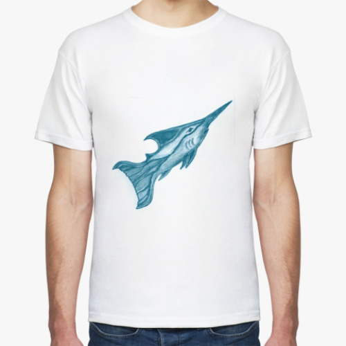 Футболка с принтом Крупная рыба