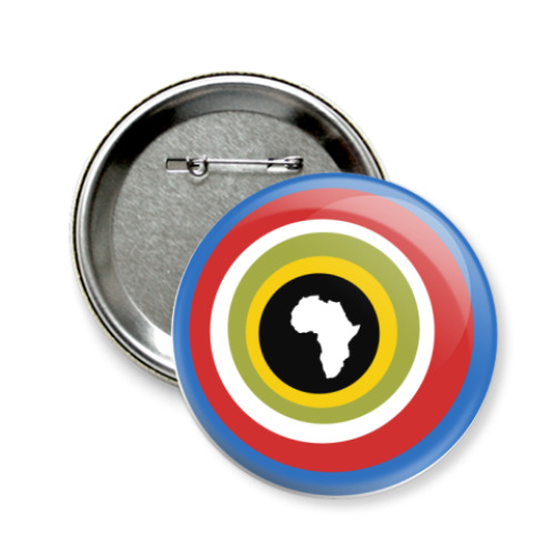 Значок 58мм с принтом Африка