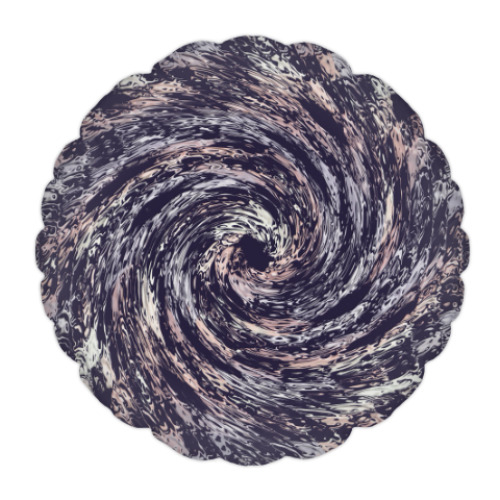 Подушка с принтом цветная спираль