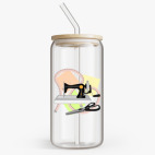 Банка с бамбуковой крышкой