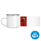 Кружка металлическая белая (круговая запечатка)