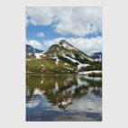 Полуостров Камчатка, горы, горное озеро, отражение