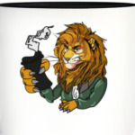 Лев и кофе