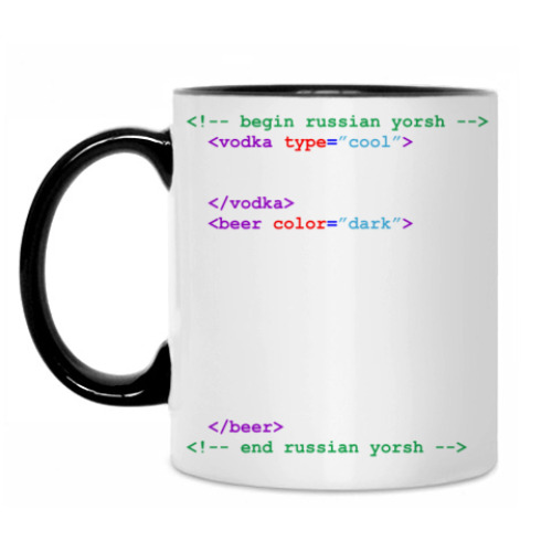 Кружка с принтом Русский Ёрш