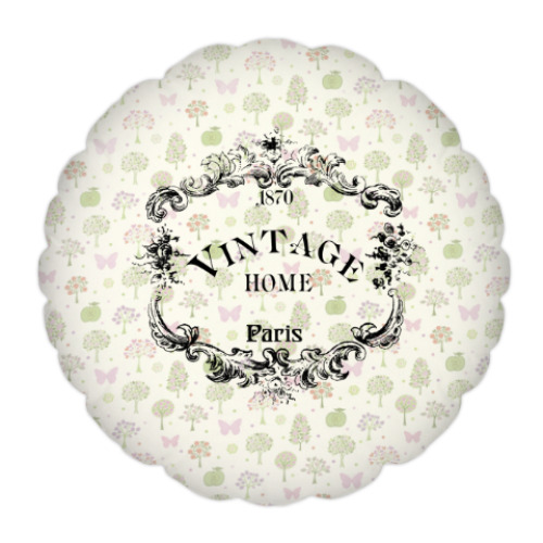 Подушка с принтом Vintage Home