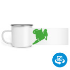 Кружка металлическая белая (круговая запечатка)