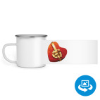 Кружка металлическая белая (круговая запечатка)