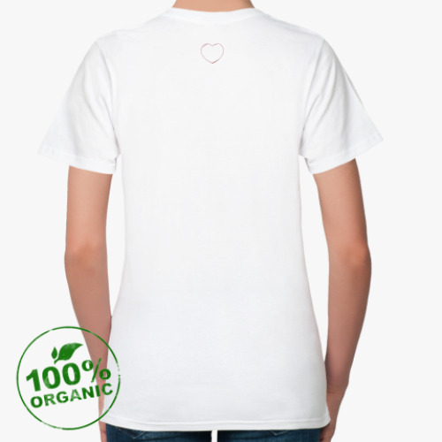 Женская футболка из органик-хлопка с принтом heart