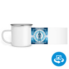 Кружка металлическая белая (круговая запечатка)