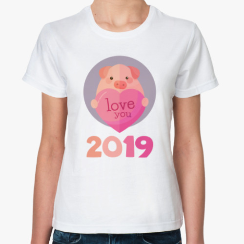 Классическая футболка Свинья 2019