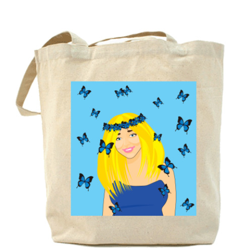 Сумка шоппер Девочка-весна