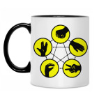 Кружка двухцветная