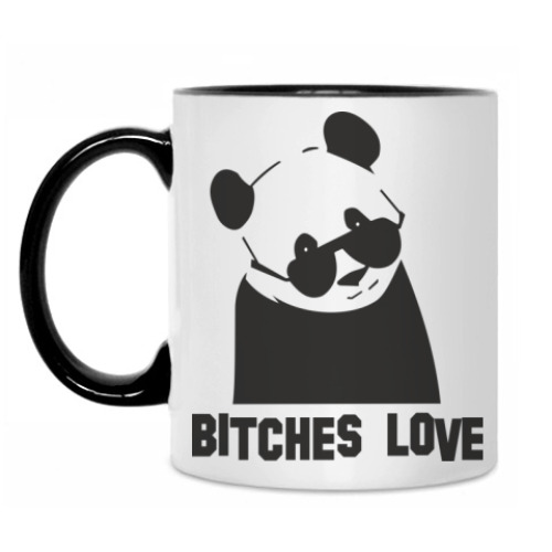 Кружка с принтом Bitches love