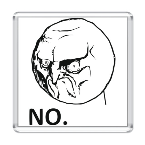 Магнит с принтом   NO