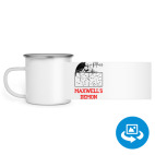 Кружка металлическая белая (круговая запечатка)