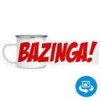 Кружка металлическая белая (круговая запечатка)