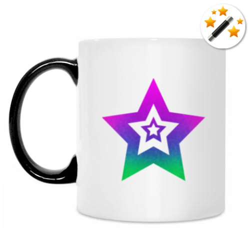Кружка-хамелеон с принтом Звезда