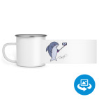 Кружка металлическая белая (круговая запечатка)