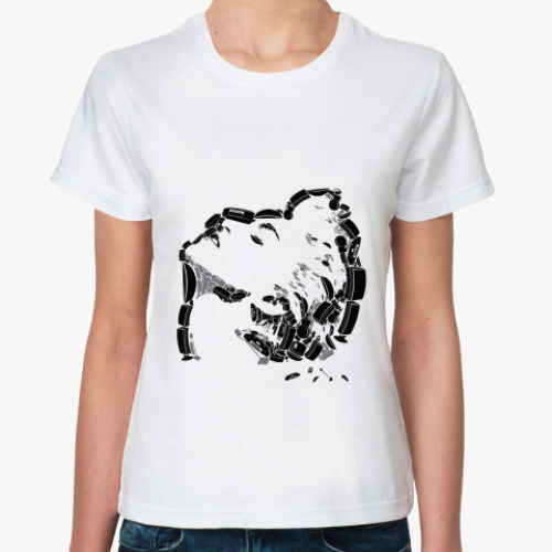 Классическая футболка с принтом  футболка