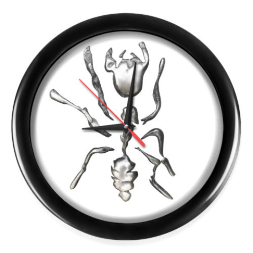 Настенные часы с принтом Металлический Муравей