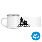 Кружка металлическая белая (круговая запечатка)